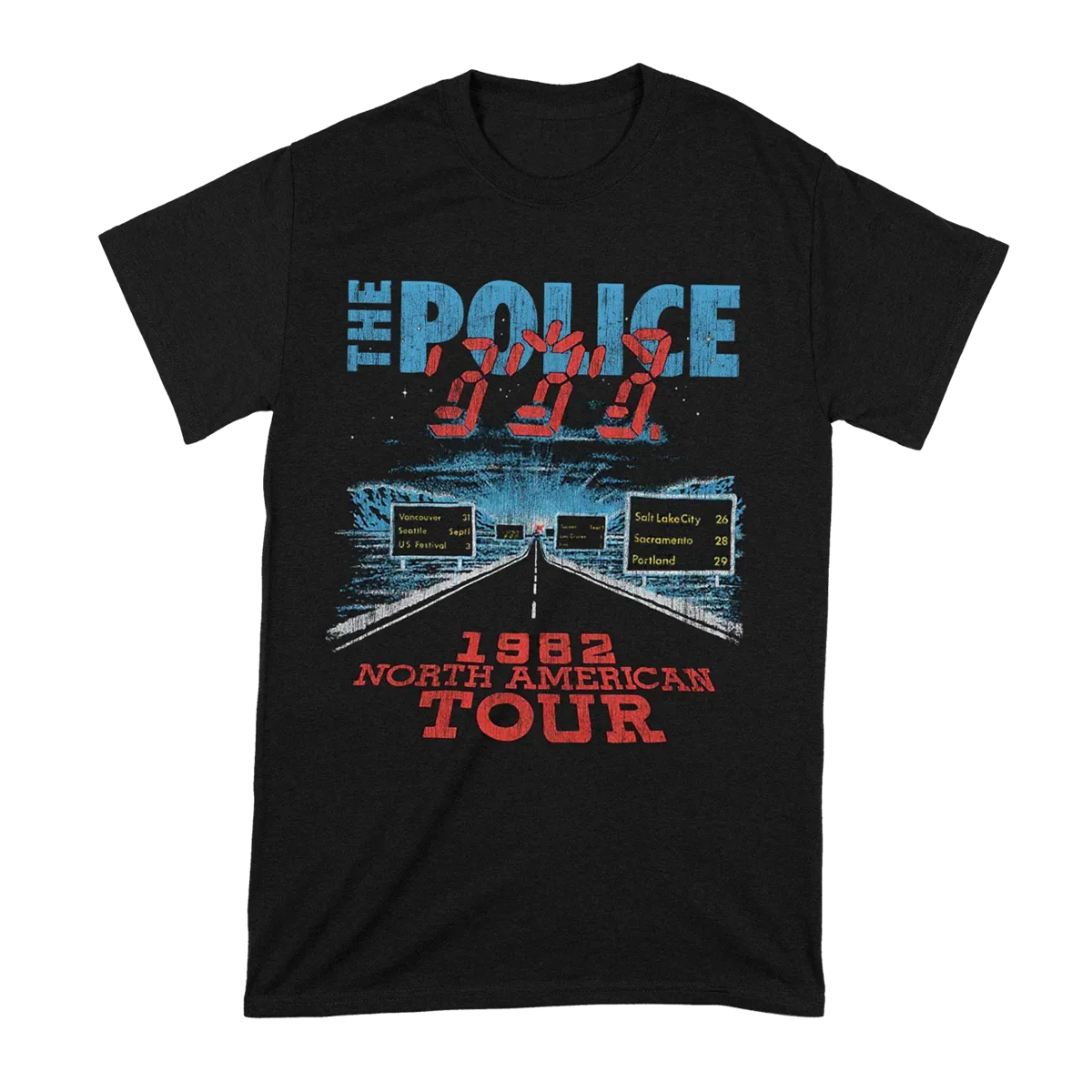 The Police 1982 North American Tour T Shirt