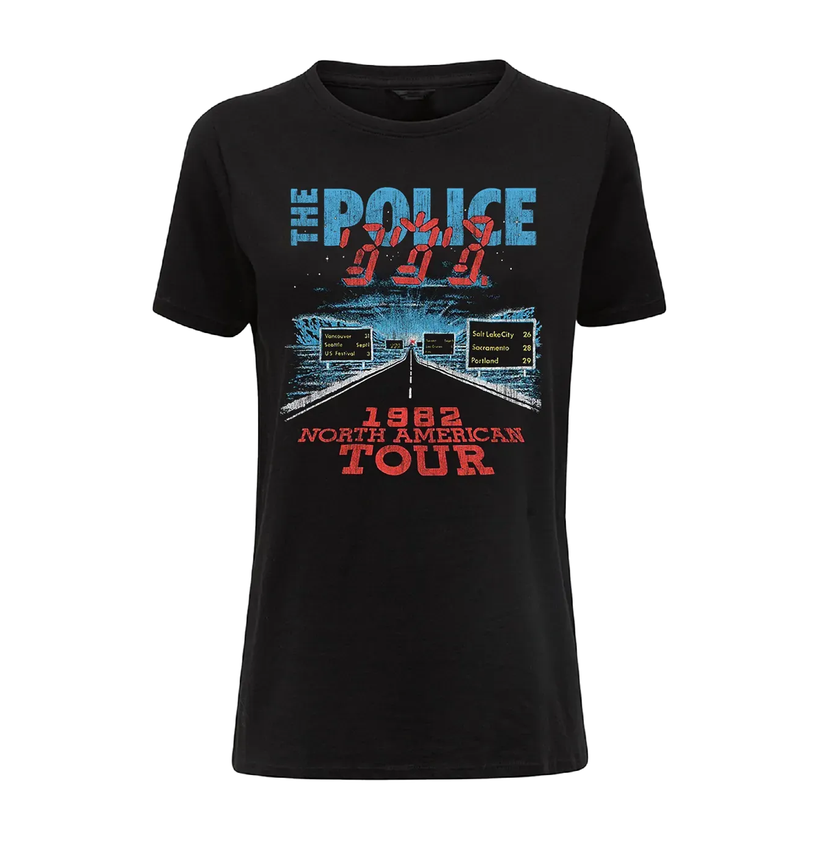 The Police 1982 North American Tour Logo Ladies Shirt