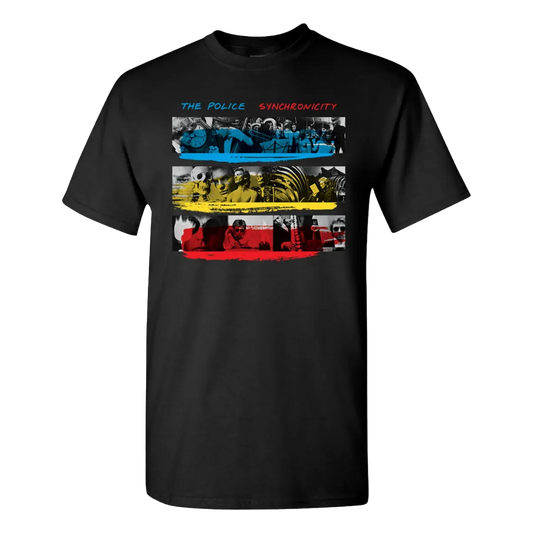 The Police Synchronicity Vinyl Tracks Black T-Shirt